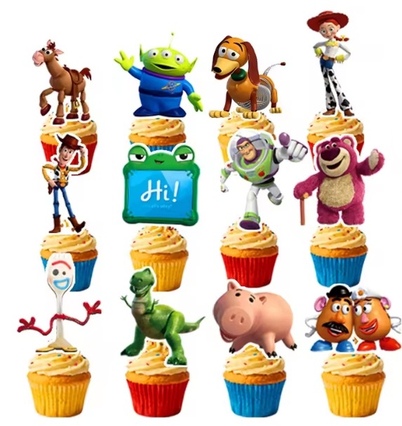 Toy Story 5 Happy Birthday Cupcake Picks - 24 Pack