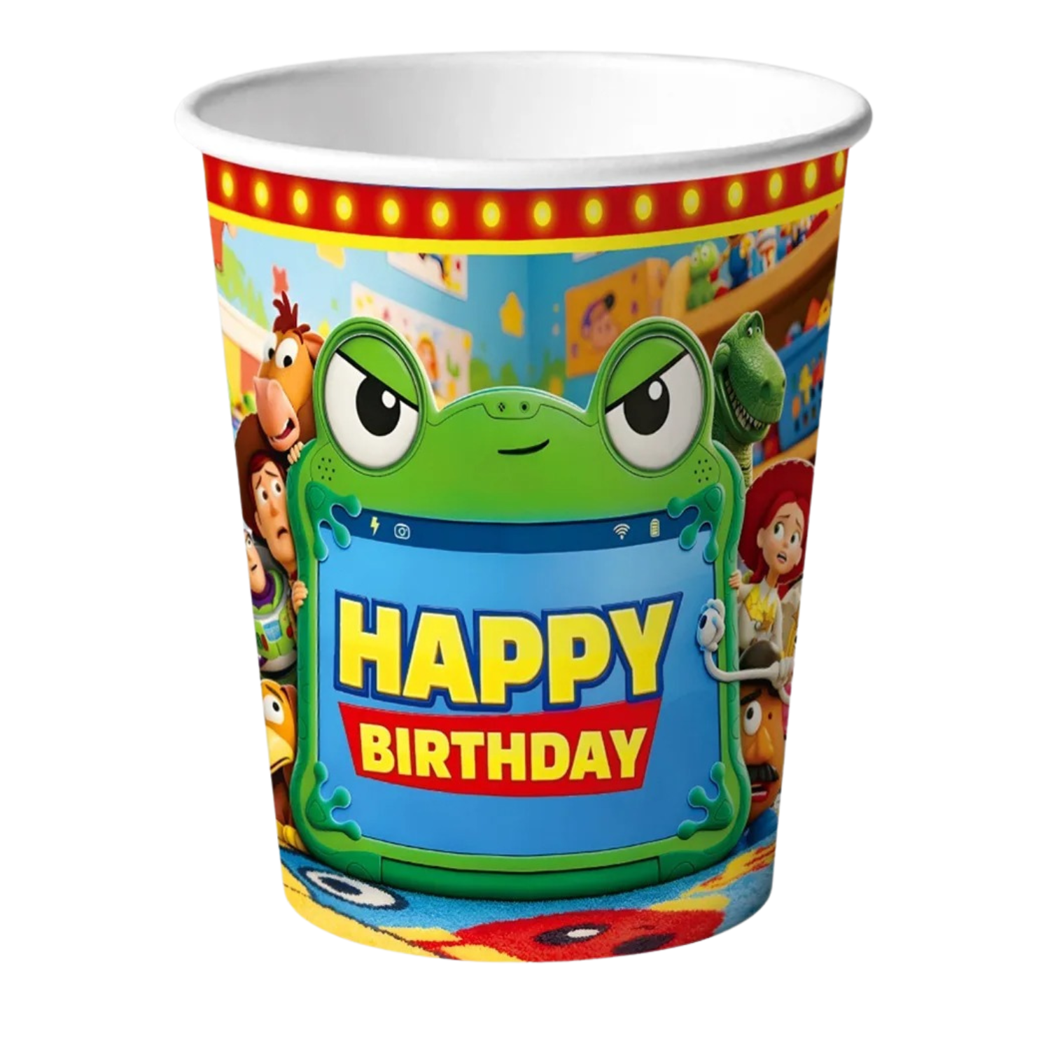 Toy Story 5 Happy Birthday 9oz Paper Cups- 10 Pack
