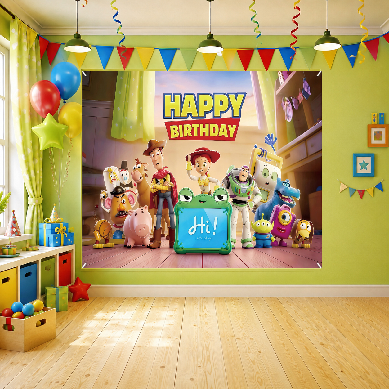 Toy Story 5 FABRIC Keepsake 5ft Backdrop