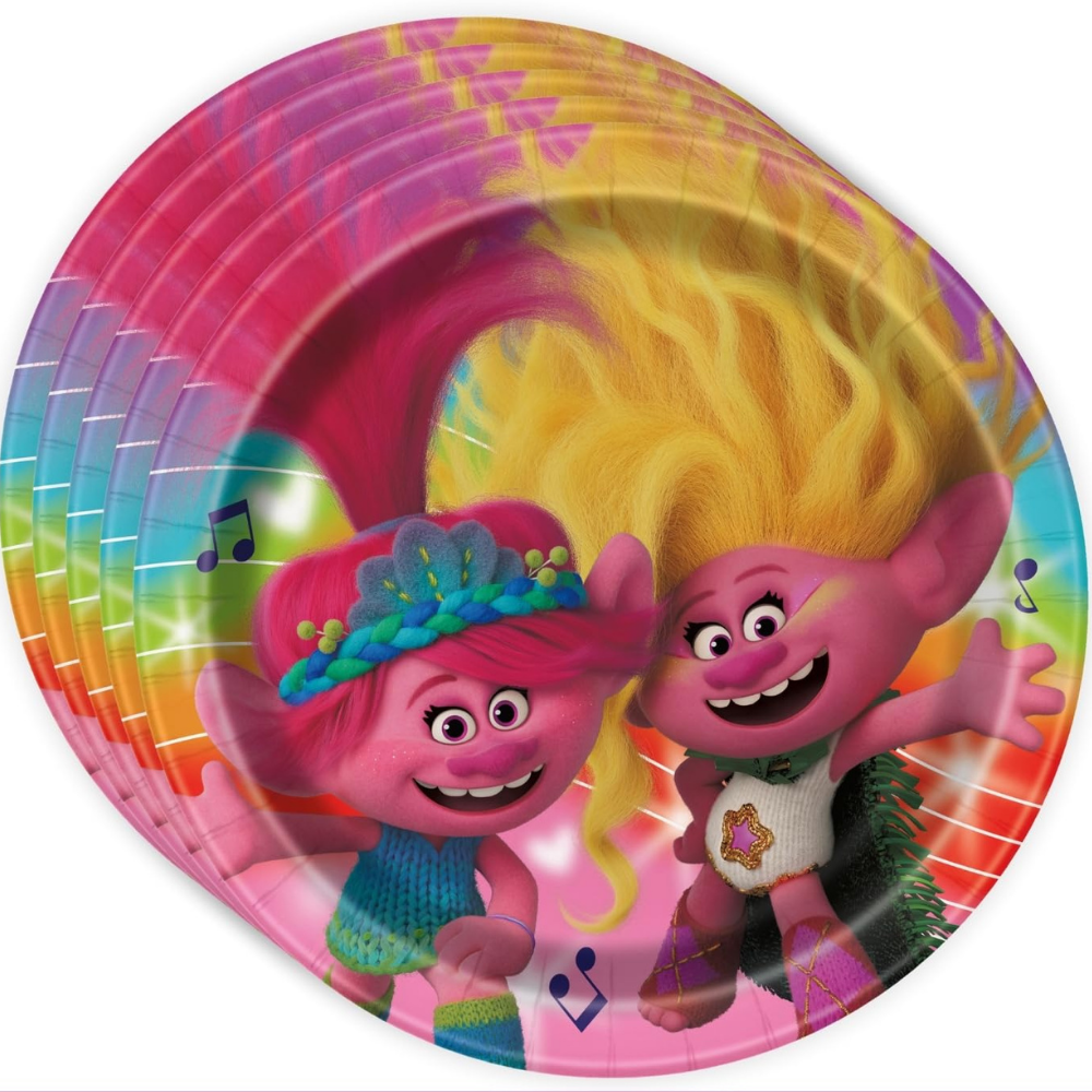 Trolls Band Together Dinner Plates - 8 PK