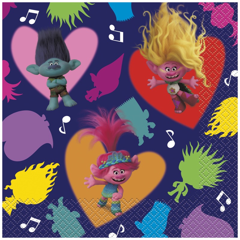 Trolls Band Together Lunch Napkins - 16 PK