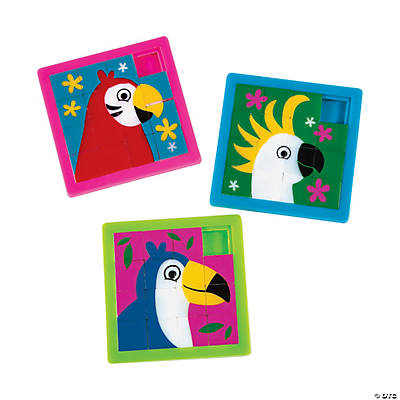 Tropical Bird Slide Puzzles - 12Pk