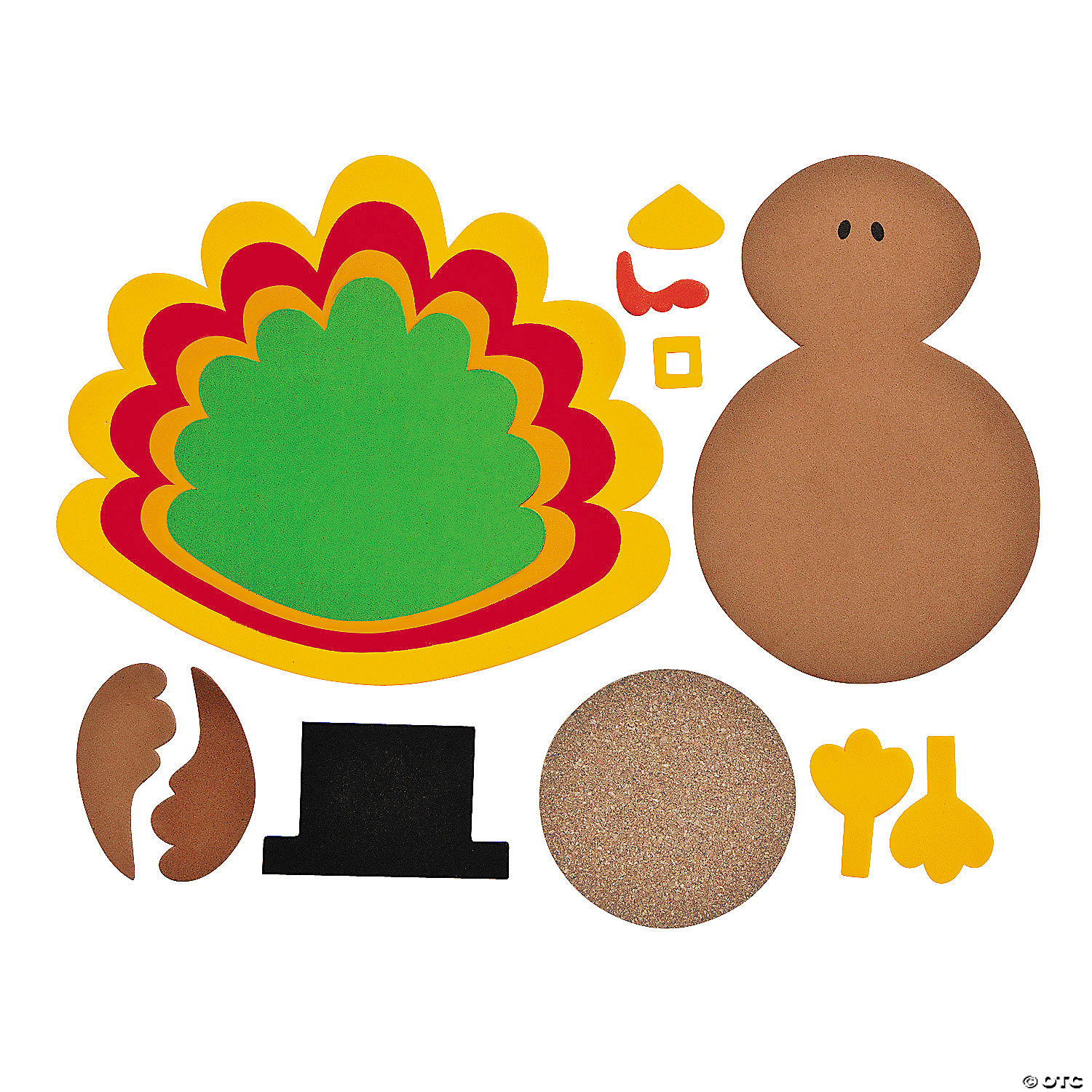 Turkey Coaster Craft Kits - 12 Pack