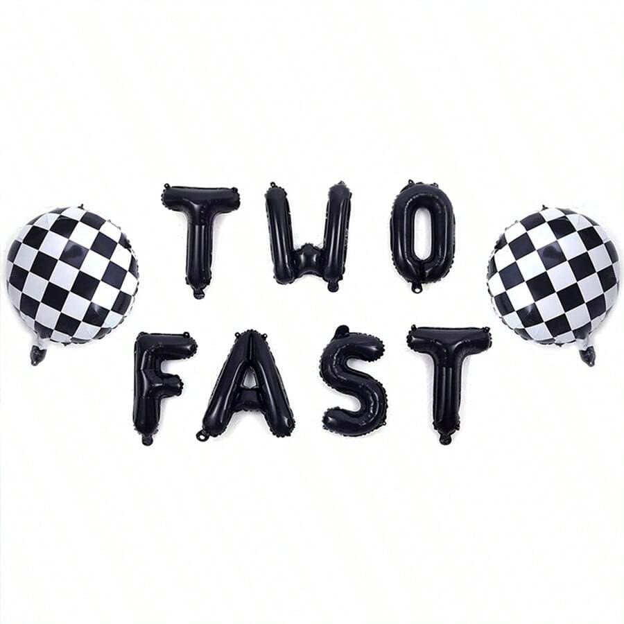 Racing TWO Fast Birthday Balloon Set
