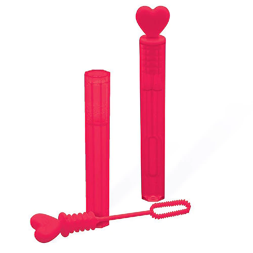 Valentines Heart Bubble Bottles - 10 PK