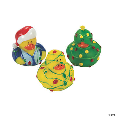 Christmas Lights Rubber Duckies - 12 Pk