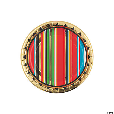 Metallic Gold Fiesta Dessert Plates - 8Pk