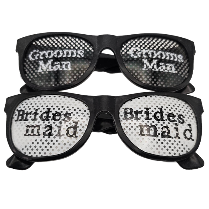 Bridesmaid and Groomsmen Plastic Shades Set- 2pcs