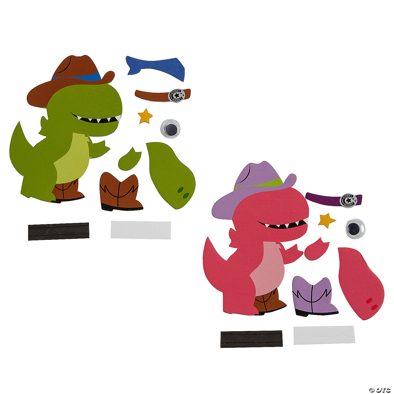 Western Sheriff Dinosaur Craft Kit-12 Pack