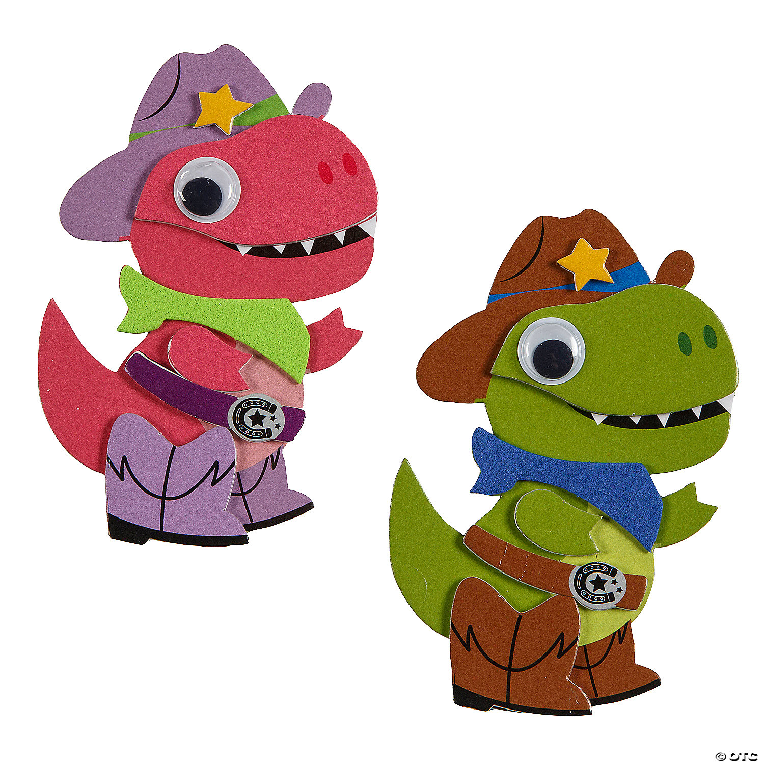 Western Sheriff Dinosaur Craft Kit-12 Pack