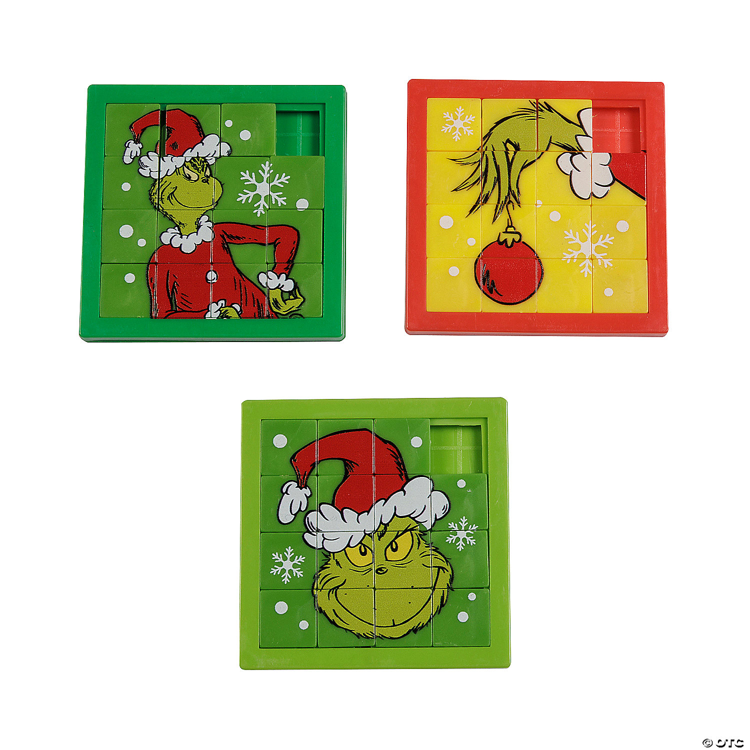 The Grinch Who Stole Christmas Slide Puzzles-12 Pack