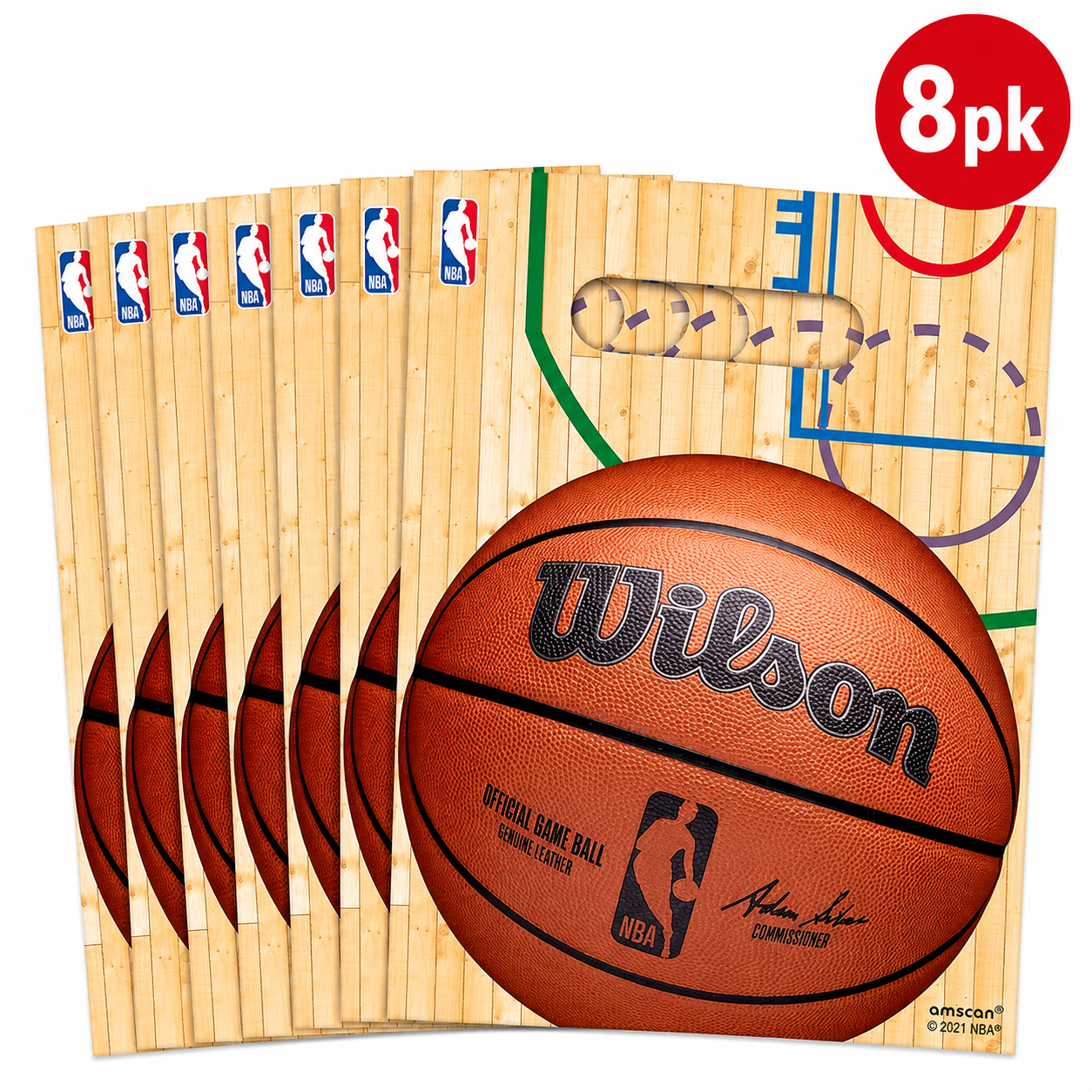 NBA Basketball Wilson Loot Bags - 8 PACK