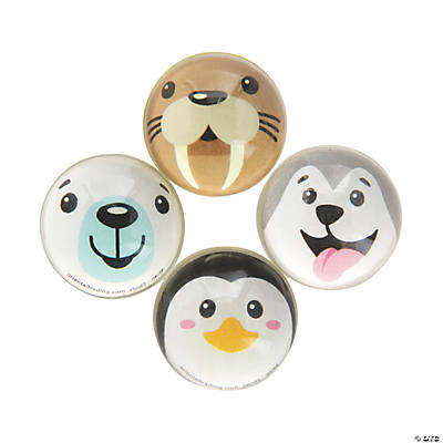 BULK Winter Animals Bouncy Balls - 144 Pack