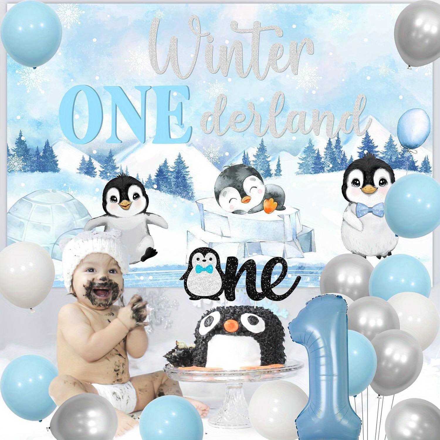 Winter ONEderland Penguin Decorating Kit