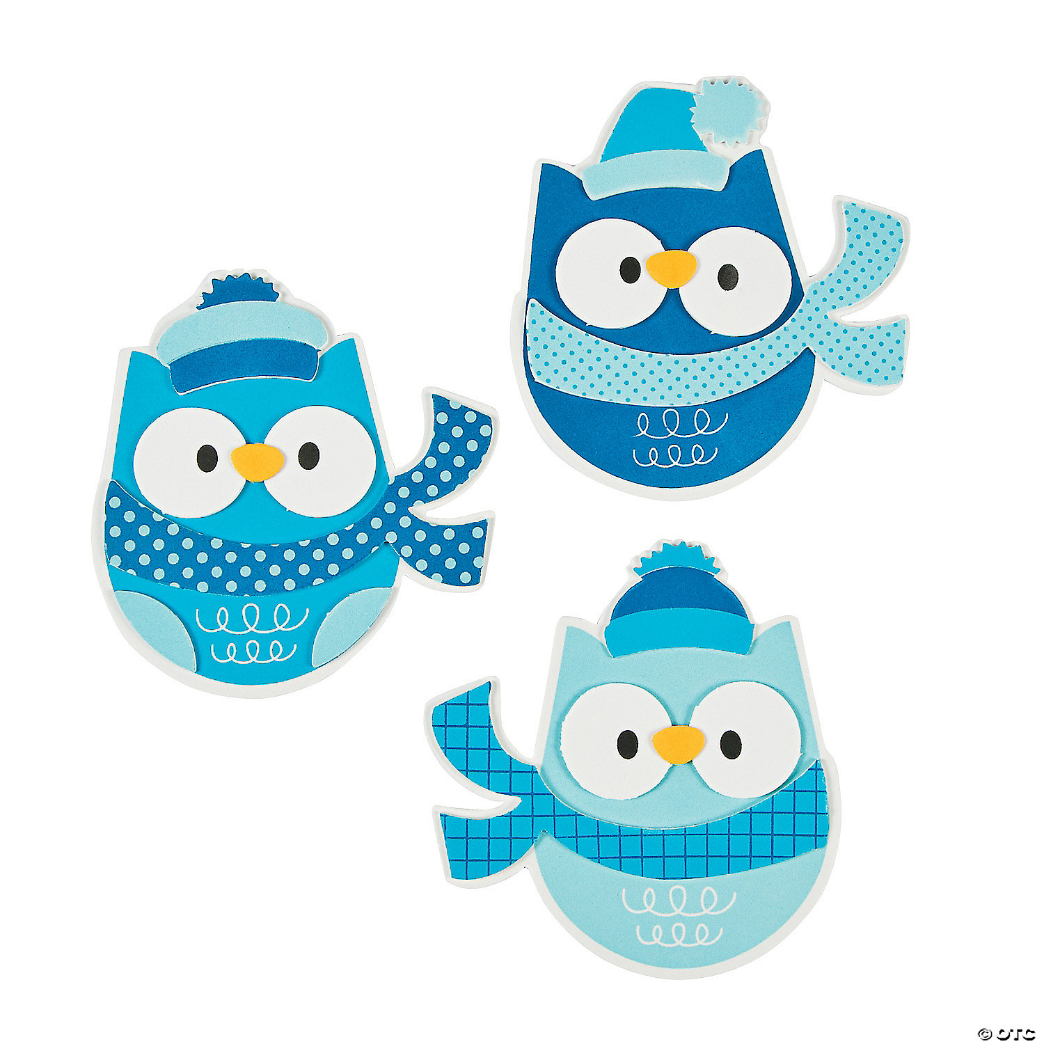 Winter Owl Magnet Craft Kit -12 Pack