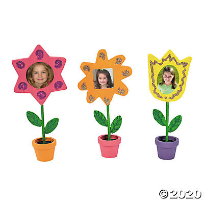 DIY Unfinished Wood Flower Photo Holder-12PK