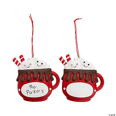 Hot Cocoa Personalizable Ornaments 12Pk