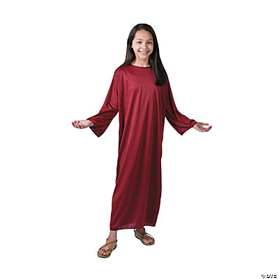 Kid's Large Maroon Nativity Gown