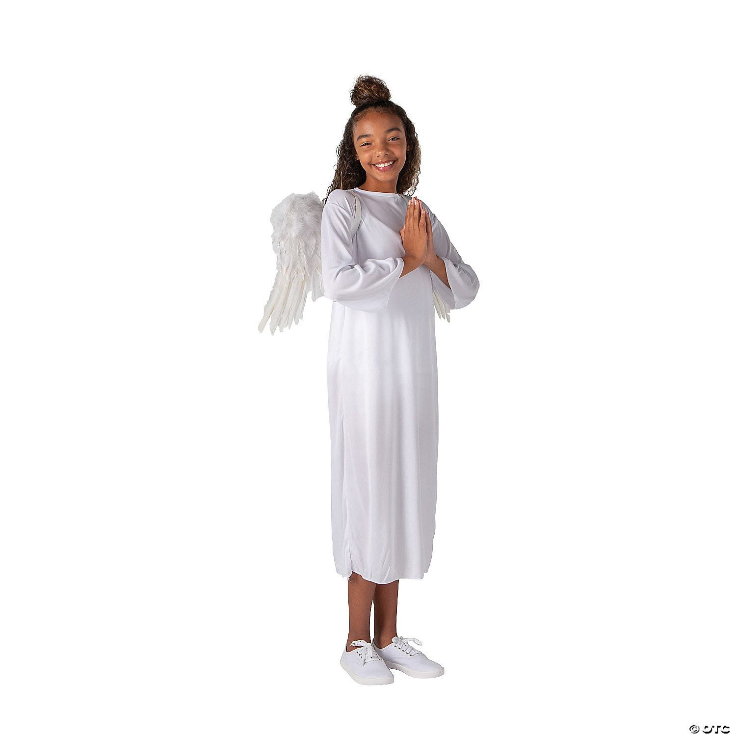 Kid's L/XL White Angel Gown with Wings