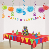 Rainbow 50th Birthday Party Supplies