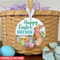 Easter Personalized Wood Basket Tags