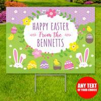Personalized Easter Yard Signs