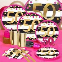 Pink & Gold Metallic 50th Birthday Party