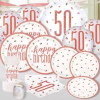 *Rose Gold & Pink Age 50 Party Supplies